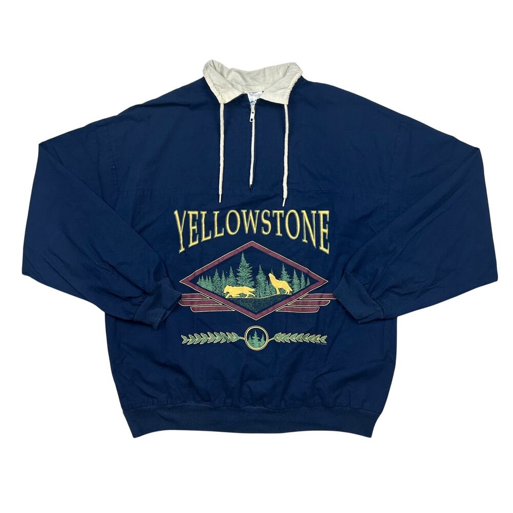 Yellowstone National Park Quarter-Zip pullover Windbreaker